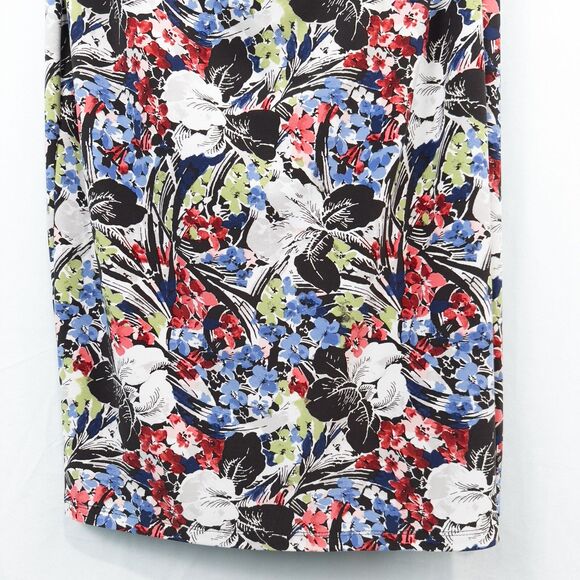 Lauren Ralph Lauren Floral Flutter Sleeve Surplice Dress Size 10 Stretch Ruched - Picture 11 of 16